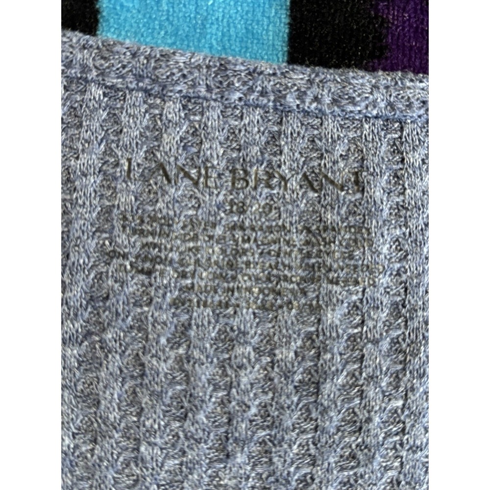 Lane Bryant Thermal Long Sleeve Top Deep V Tie Neck Size 18/20‎ Soft Winter - Picture 5 of 5